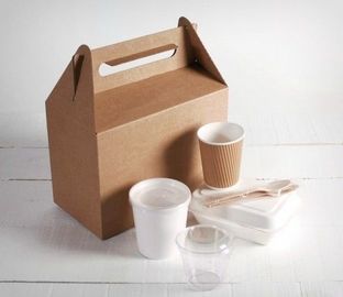 Бумажные мешки Кинхорн на вынос, бумажные мешки качества еды с ручкой